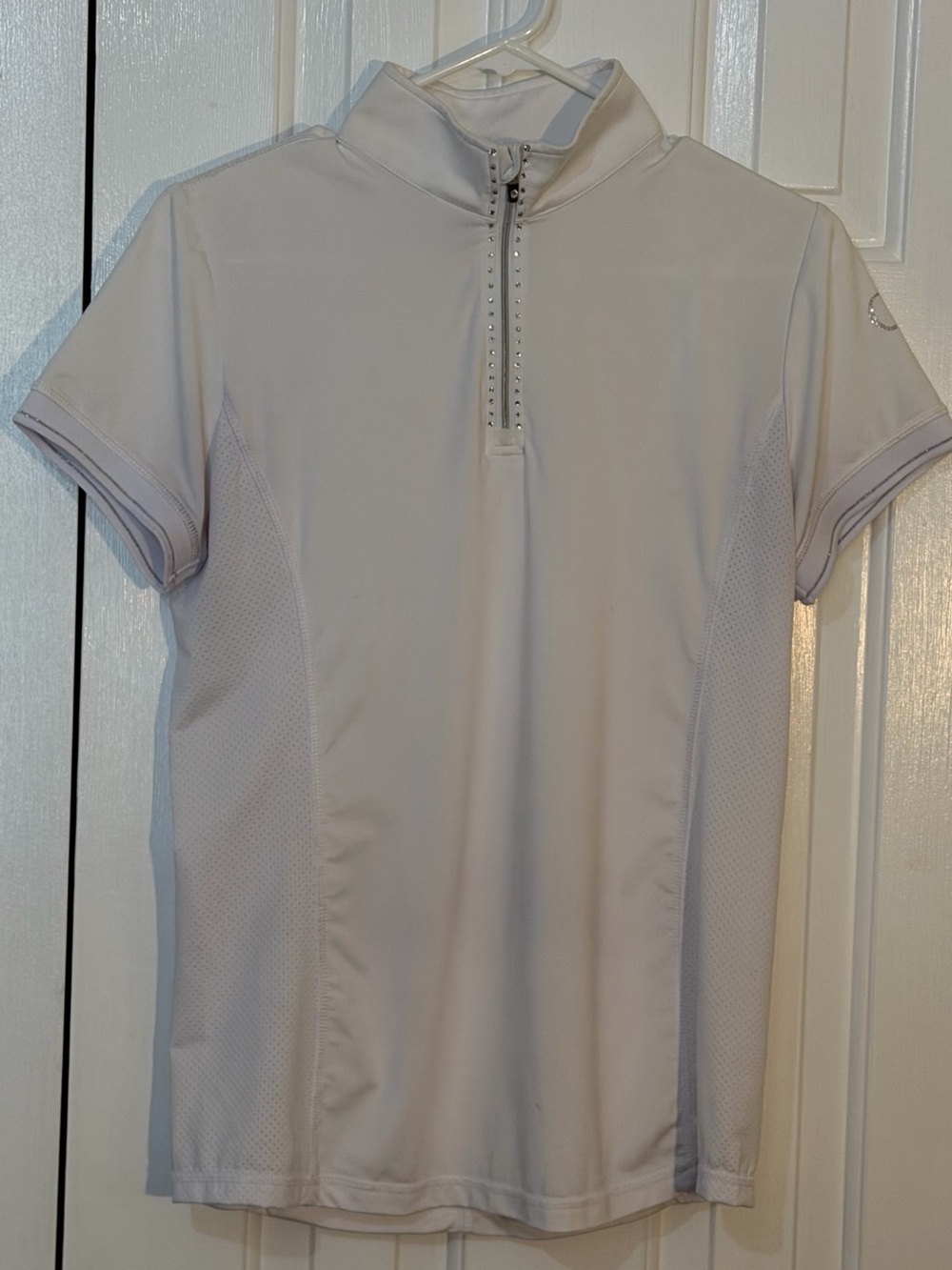 Equestrian Short Sleeve Show Shirt  w/Bling, M